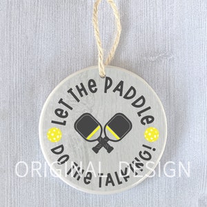Pickleball Ornament Paddle Funny Gift Pickle Ball Player Humor Holiday Present Christmas Tree  Office Exchange Secret Swap Personalized