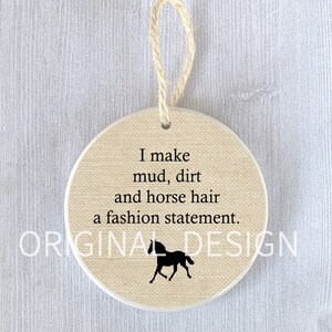Funny Horse Riding Ornament Equestrian Gift Ornaments Set Holiday Christmas Birthday Hanukkah Barn Humor Rider Stables Saddle - Fashion
