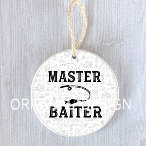 Funny Ornament Fishing Rod Fisherman Fish Humor Father&#39;s Day Father Dad Husband Gift Present Holiday Christmas Birthday Personalized Baiter
