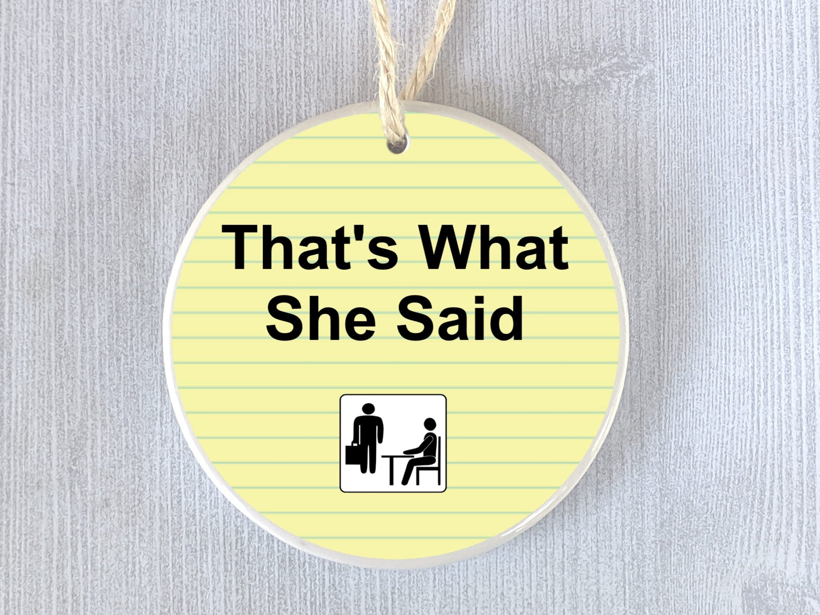 Funny Ornament The Office That's What She Said Quote | Etsy