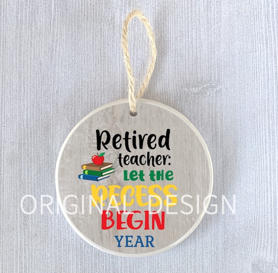 Personalized Retired Teacher Gift Ornament - Custom Teacher Retirement Keepsake, Retirement Party Decor, School Teacher Christmas Gift