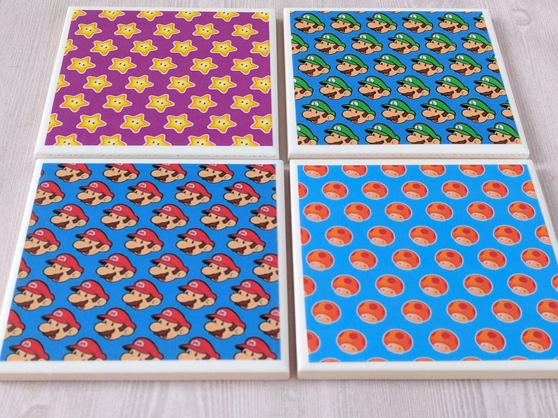 Game Coasters Game Tile Coasters Gift for Gamer Gift for Game Etsy