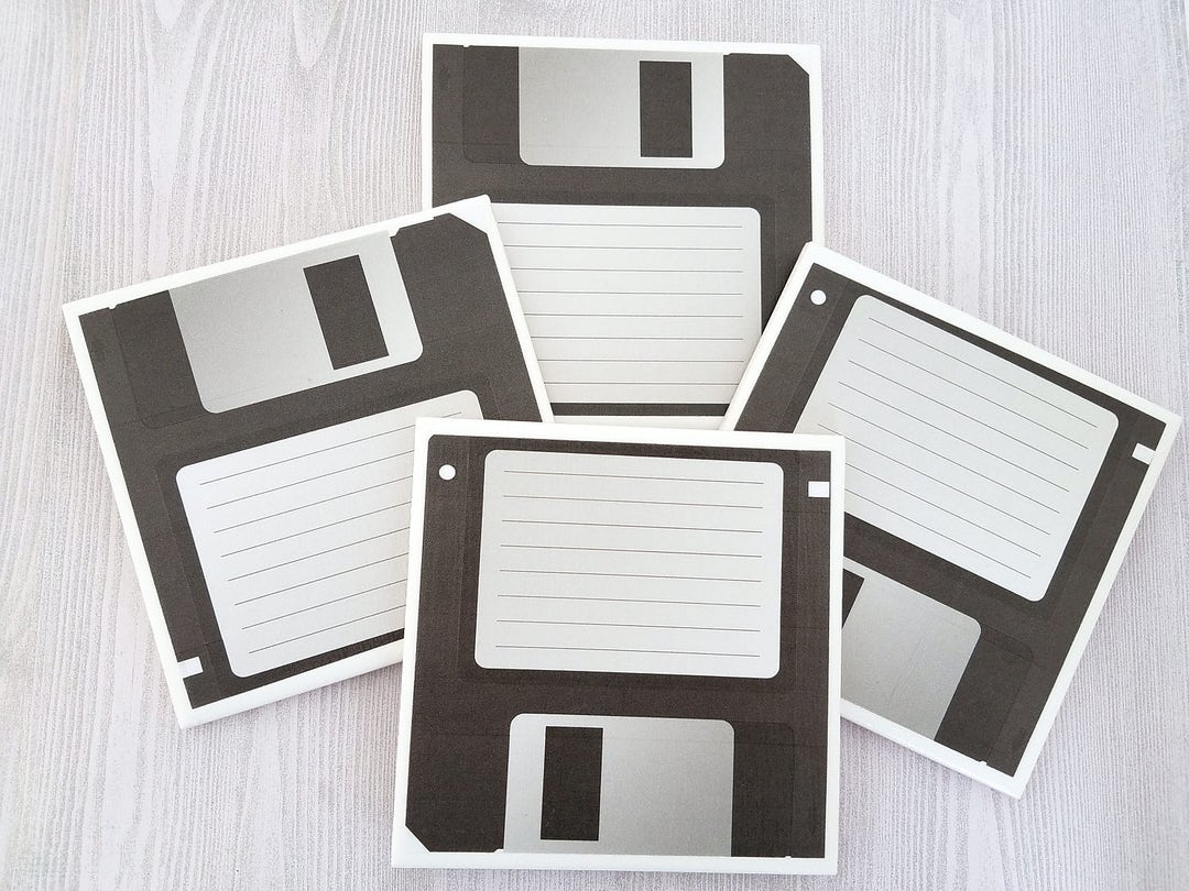 Floppy Disk Coasters Floppy Disk Tile Coasters Etsy México