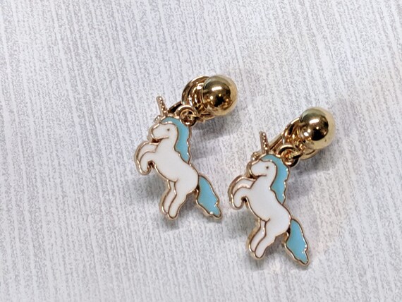 Buy Claires 1 Rainbow Unicorn Clip On Drop Earrings Online at  desertcartINDIA