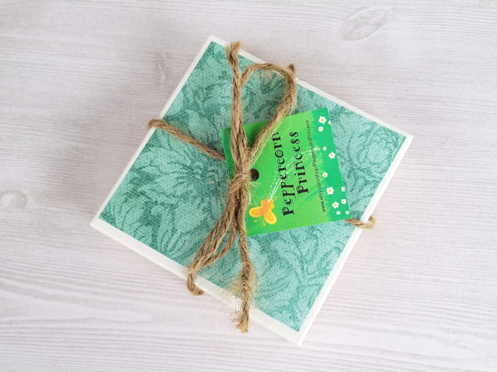 Teal Coasters Teal Tile Coasters Teal Print Teal Etsy