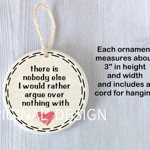 Funny Ornament Couple Newlywed Fiance Valentine's Day Anniversary Boyfriend Girlfriend Husband Wife Birthday Christmas Holiday Present Gift image 2