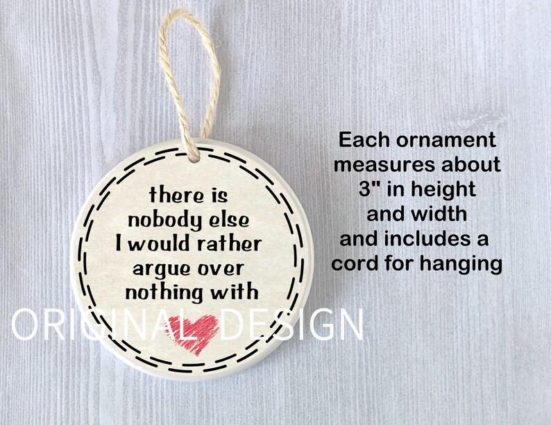 Funny Ornament Couple Newlywed Fiance Valentine's Day Anniversary Boyfriend Girlfriend Husband Wife Birthday Christmas Holiday Present Gift image 2