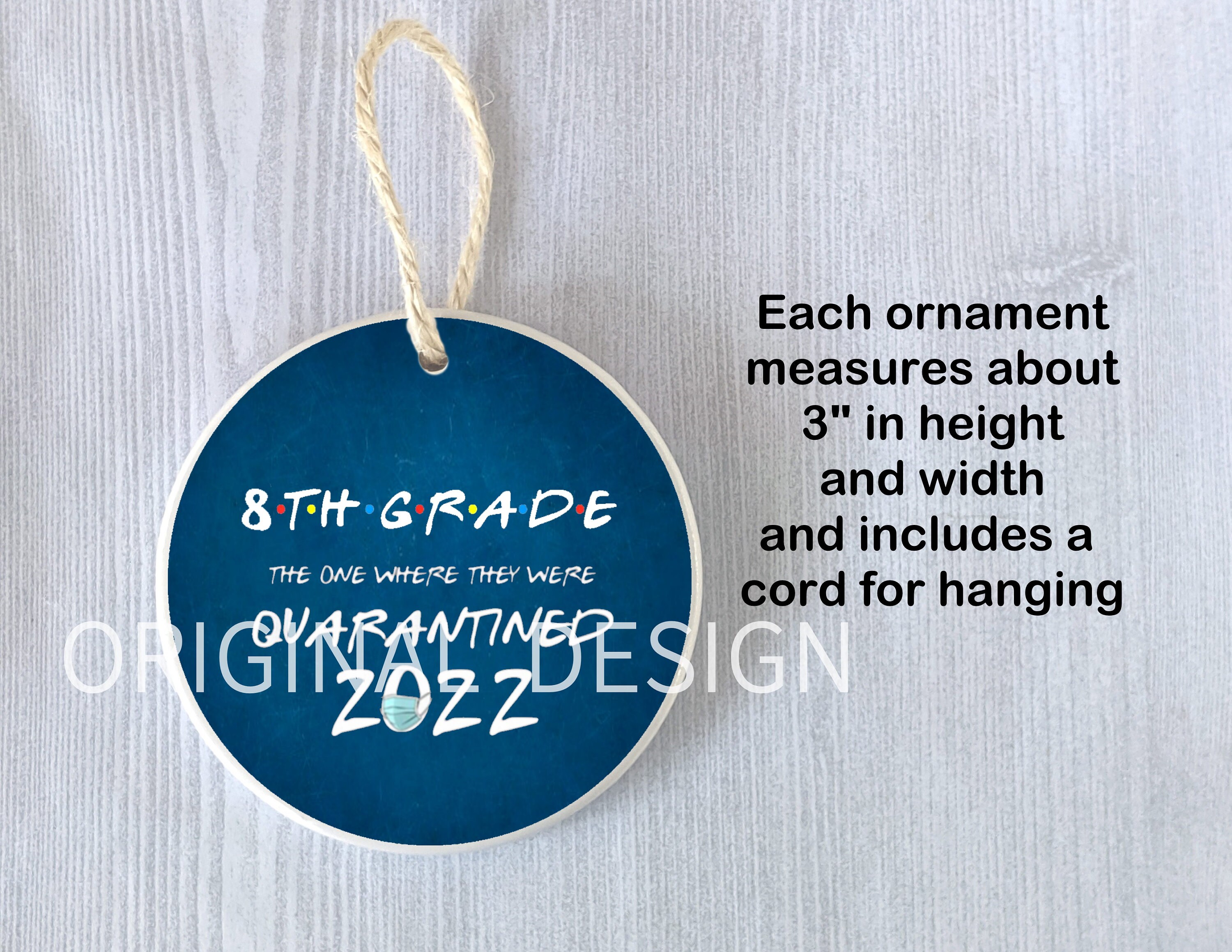 Funny Ornament for Eighth Grade 8 8th Class 2022 2021 One | Etsy
