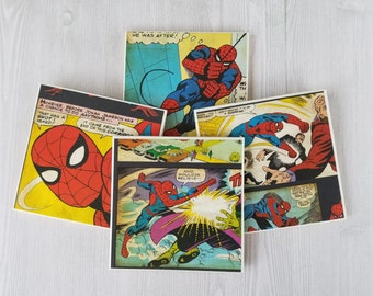 Vintage Comic Book Coaster Set - Retro Superhero Decor, Personalized Comic Lover Gift, Custom Action Art Keepsake, Witty Pop Culture Gift