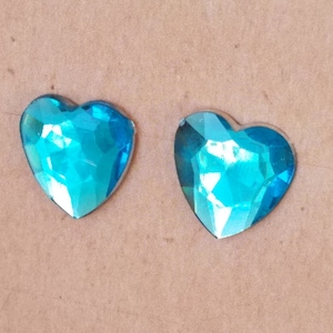 Pendientes de corazón Pendientes azules Joyería Clip-On Clip en regalo perforado para niña Regalo de Navidad Cumpleaños Navidad Pascua Intercambio de fiestas de San Valentín