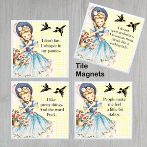 Funny Off Color Girl Magnets Crass Girl Magnets Funny Profanity Adult Gift for Friend Gift for Girl Funny Office Gift F Word Gift Magnet