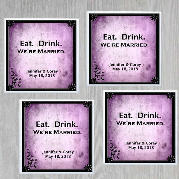 Goth Wedding Favors Halloween Wedding Favors Black Wedding Favors Costume Wedding Favors Goth Wedding Ideas Purple Wedding Favors - Custom