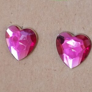 Pendientes de corazón Pendientes rosas Clip de joyería en clip-On Regalo perforado para niña Cumpleaños Hanukkah Ocasión especial Regalo Navidad Intercambio de Pascua