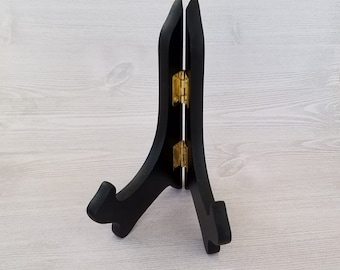 Coaster Holder Black Wood Coaster Holder Wood Holder for Coasters Coaster Display for Coasters Wood Easel Tile Holder Tile Display