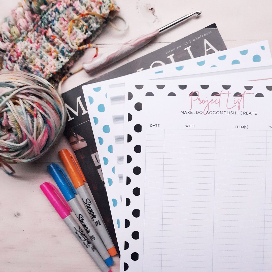 Project List Worksheet / Maker Biz Worksheet / Order Tracker - Etsy