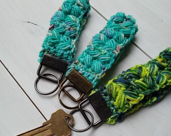 Wixom Wristlet Key Chain / Wristlet Keychain / Crocheted Keychain