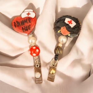 Heart Nurse/African American Queen Nurse Badge Reels