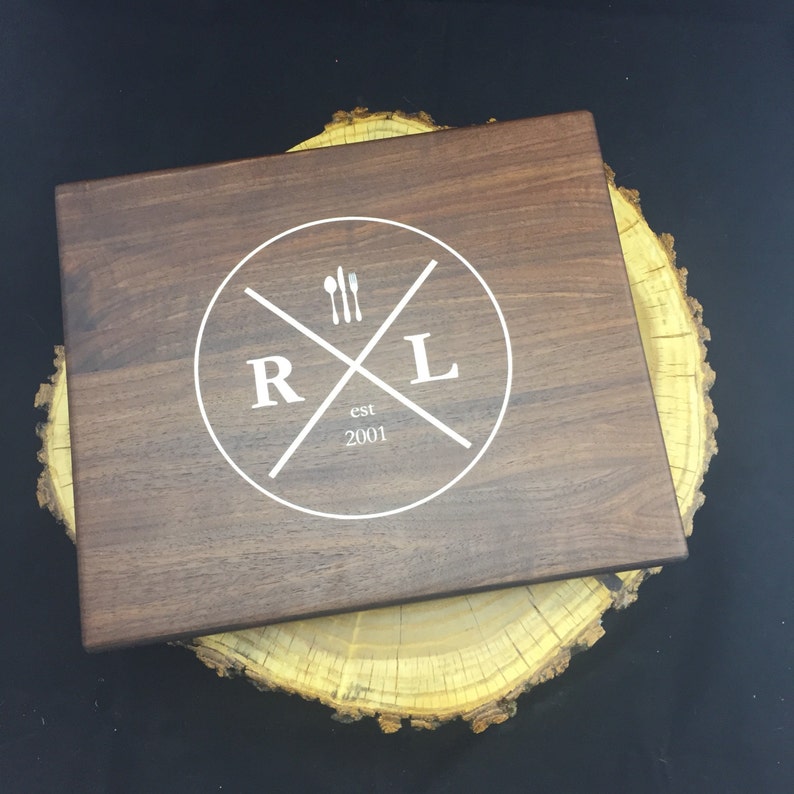 11 x 13 Bespoke Custom Cutting Board with your choice of Almost Any inlay