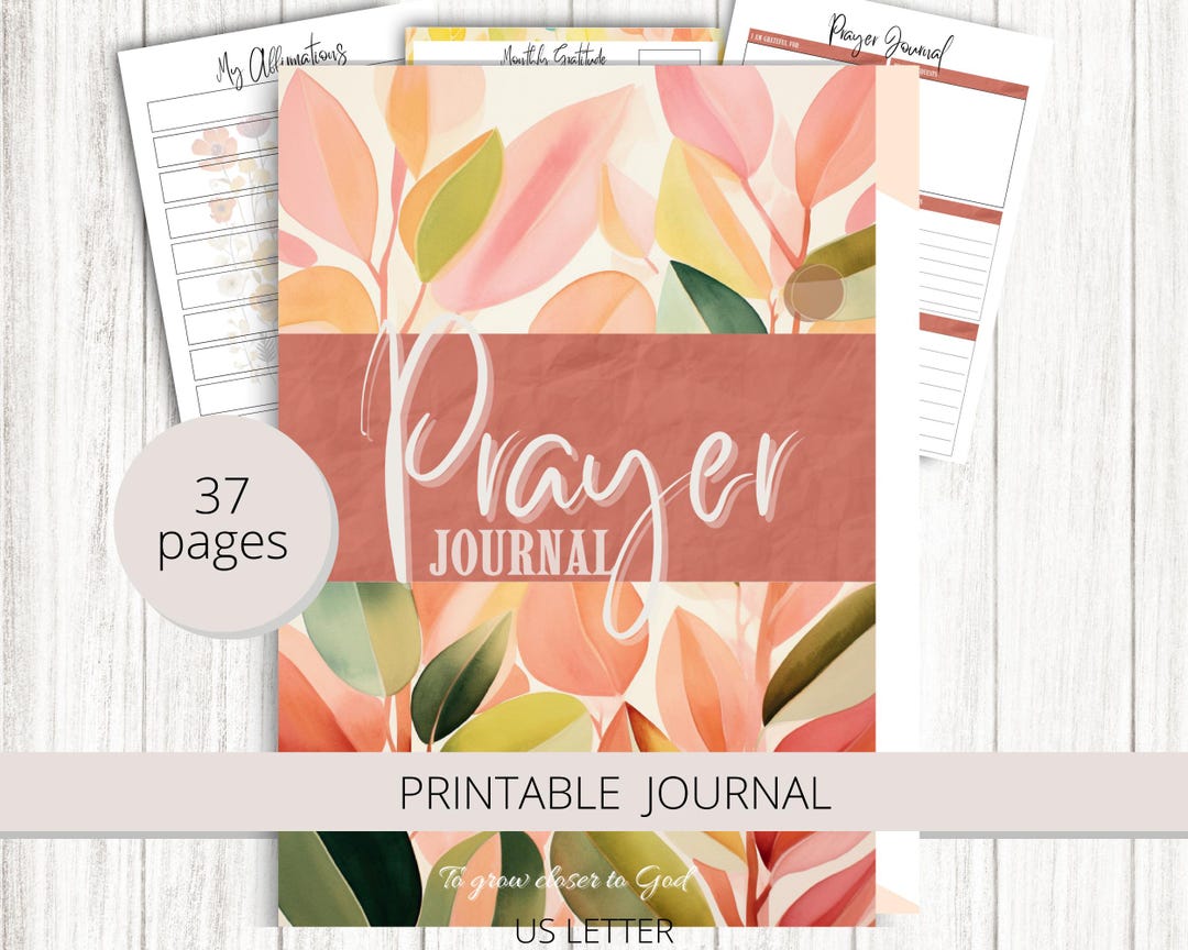 Printable Prayer Journal: Faith Planner Bundle, Bible Study (digital ...