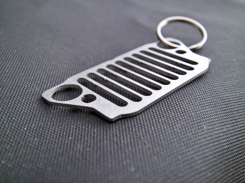 Jeep Willys Stainless Steel Grille Keychain Jeep Keychain | Etsy