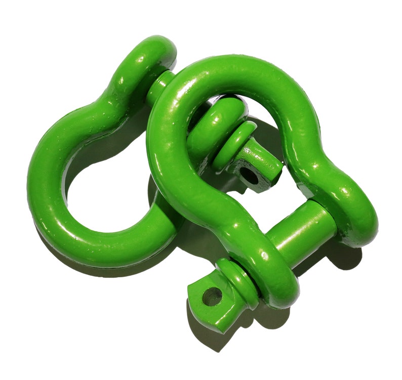 3/4 inch Single D Ring Shackle Pair Green Etsy