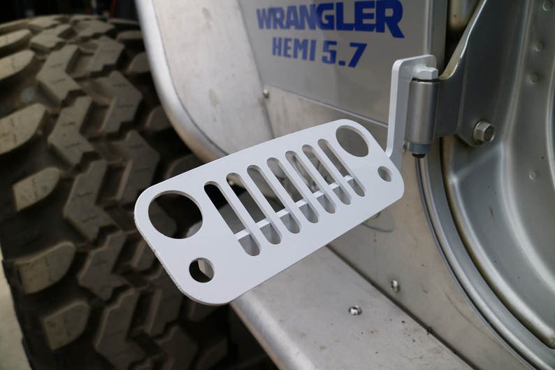 JK Wrangler Jeep Foot Pegs 2007 2018 White Pair Etsy