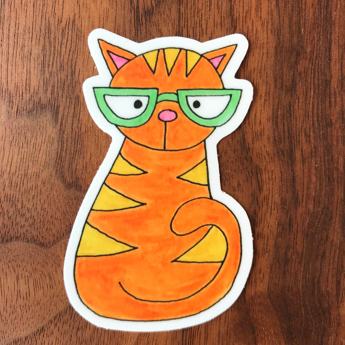 Two Cat Stickers for Water Bottles Reusable Mugs Notebooks Etsy