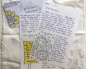5 Customized Snail Mail letters handwritten & illustrated just for you, 5-letter subscription