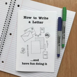 Folleto sobre cómo escribir cartas: qué decir, cómo enviarlas y por qué es divertido.