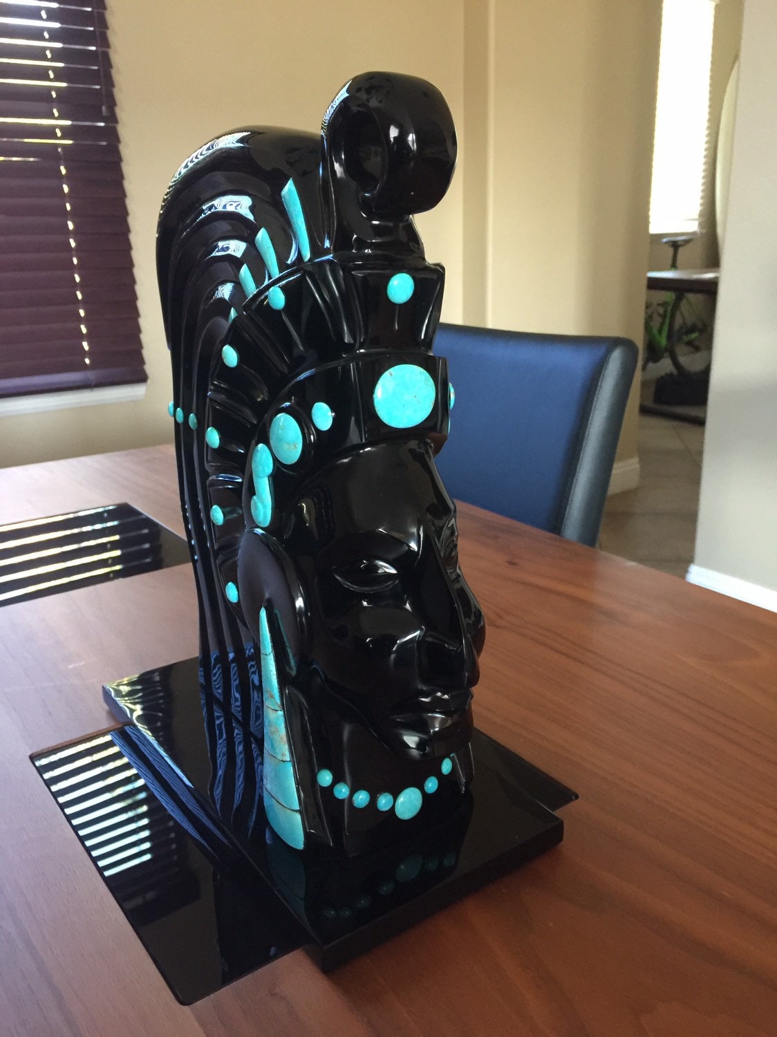 Mayan Obsidian Sculpture Etsy