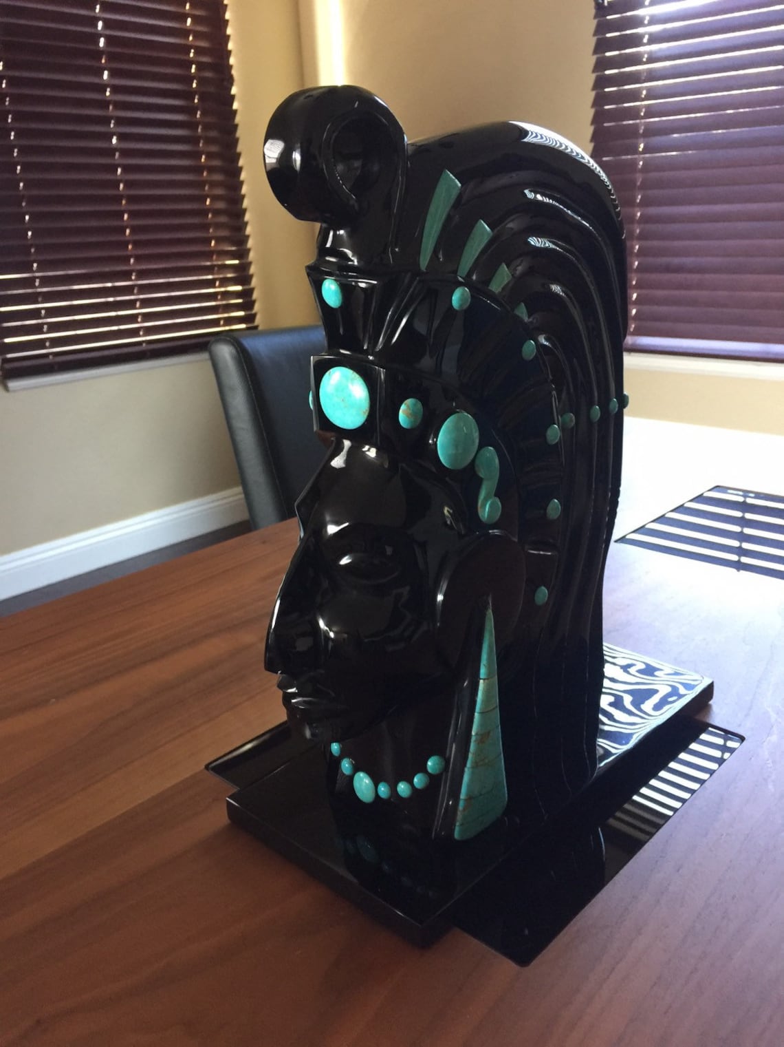 Mayan Obsidian Sculpture Etsy