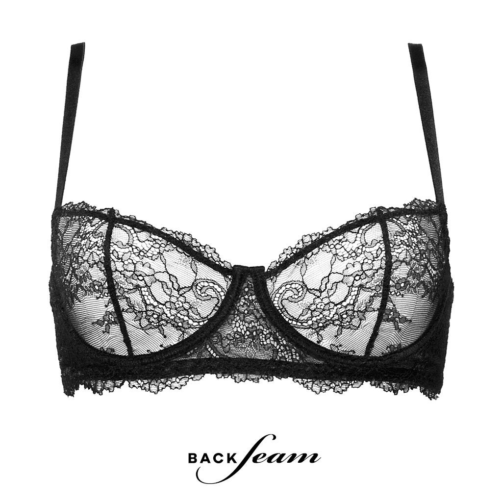 Sexy Black Lace Bra and Panties Handmade Boudoir Lingerie Set Etsy