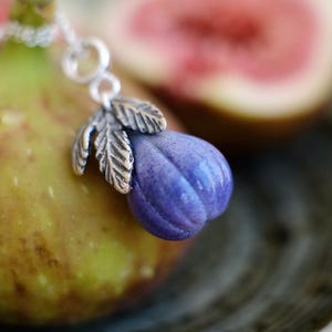 Fig fruit murano glass pendant *silver* or *gold*