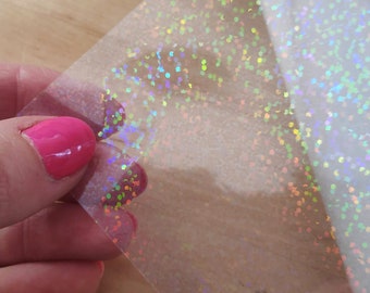 Dots, Holographic Overlay, Self Adhesive Laminating Sheets,  Vinyl Overlay, Holographic Sticker, Holo Laminate, Holo Sticker Paper,