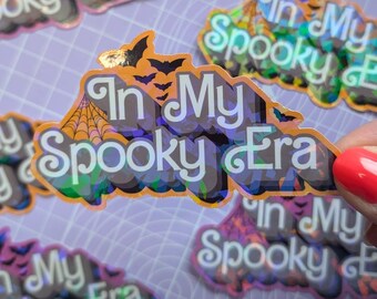 In My Spooky Era Sticker, Halloween Sticker, Laptop Stickers, Music Gifts, Retro Stickers, Colourful Sticker, Cute Stickers, Lyric Stickers,