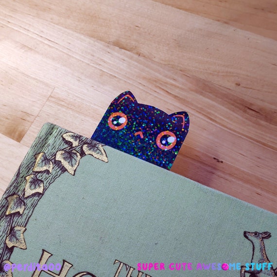 Black Cat Bookmark, Kitty Bookmark, Cat Bookmark, Halloween Accessories, Black Cat Gifts, Witchcore, Witchy Bookmark, Witchy Gifts, Cat Gift
