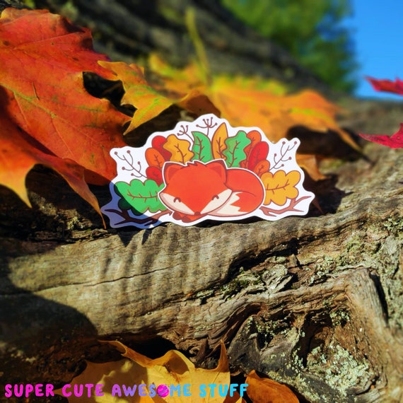 Autumn Fox Sticker - Stickers - Cute - Decal cut