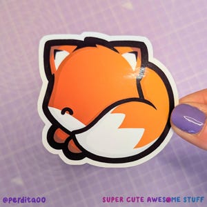 Cute Fox Sticker, Foxes, Cute Animal Sticker, Laptop Stickers, Phone Sticker, Nature Sticker, Wildlife Art, Foxy, British Wildlife, Fox Gift
