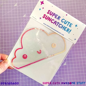 Cute Cloud Suncatcher, Suncatcher Sticker, Suncatcher Decal, Window Stickers, Window Cling, Cloud Sticker, Cute Stickers, Rainbow