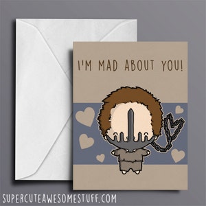 I&#39;m Mad About You - SciFi Valentine&#39;s Day Card - Geeky Valentine - Cute Valentine&#39;s Day Card - Cute Geeky Greeting Card - Funny Valentine