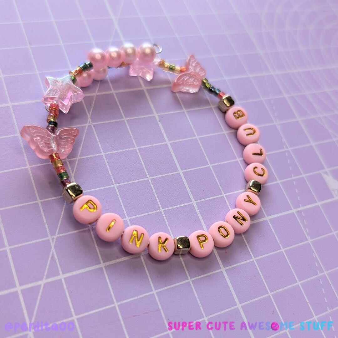 ピンクのポニーの友情ブレスレット、かわいい音楽チャーム、ポップ
