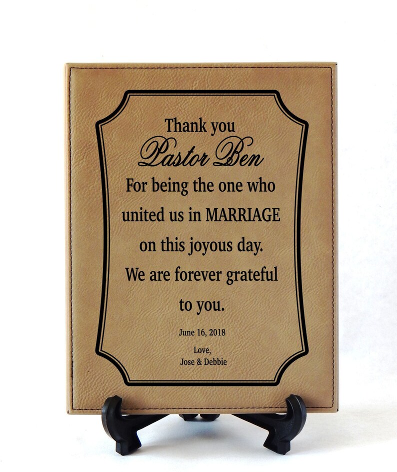 Wedding Gift for Officiant Minister Gifts Pastor Thank You Etsy