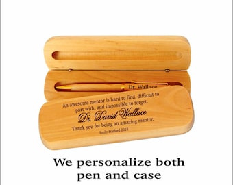 Gift for Mentor - Gifts for College Teacher - A truly great Mentor is hard to find - Mentor Thank you Wooden Pen