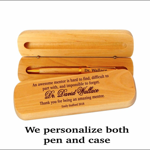Gift for Mentor - Gifts for College Teacher - A truly great Mentor is hard to find - Mentor Thank you Wooden Pen