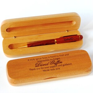 Boss Thank you Gift Appreciation Gifts for Lady Personalized Wooden Pen Leaving Gift image 4