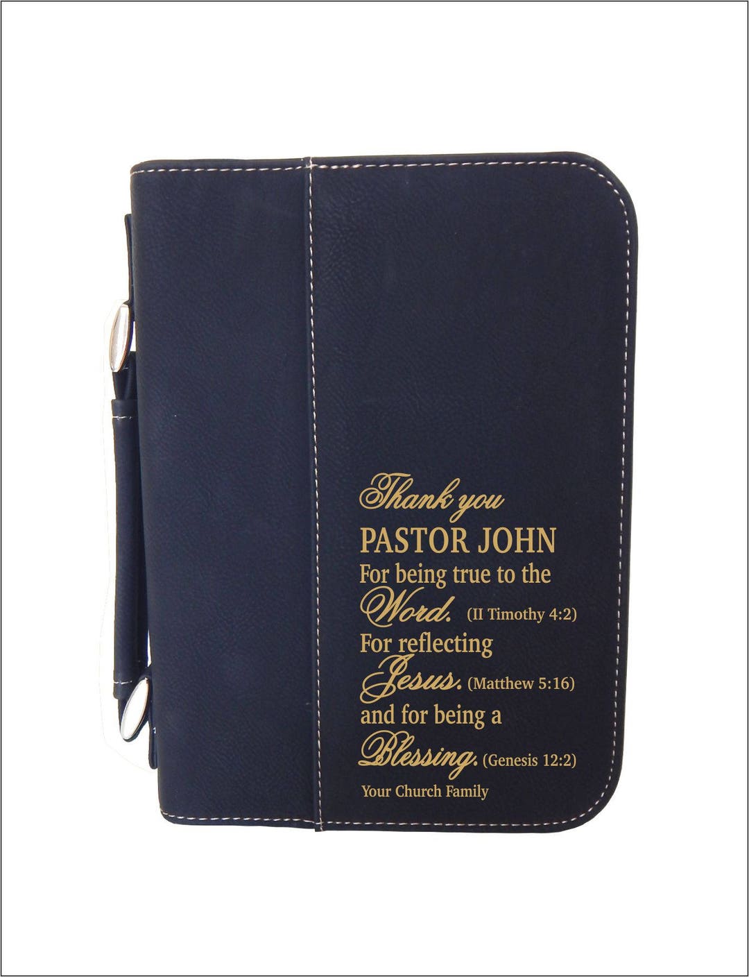 Mr. Pen Copertina Bibbia Uomo | 27.2x19.1x6.1cm | Custodia Porta Bibbia Con Maniglia E Penne