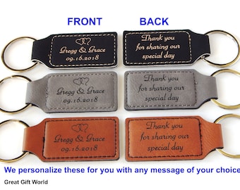 Personalized Wedding Favors - Bridal Favor Keychain Thank you Gift for Guests - Shower Gifts in bulk