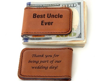 Uncle of the Bride Gift from Bride and Groom - Wedding Thank You Gift  - Personalized Money Clip