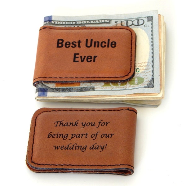 Uncle of the Bride Gift from Bride and Groom - Wedding Thank You Gift  - Personalized Money Clip