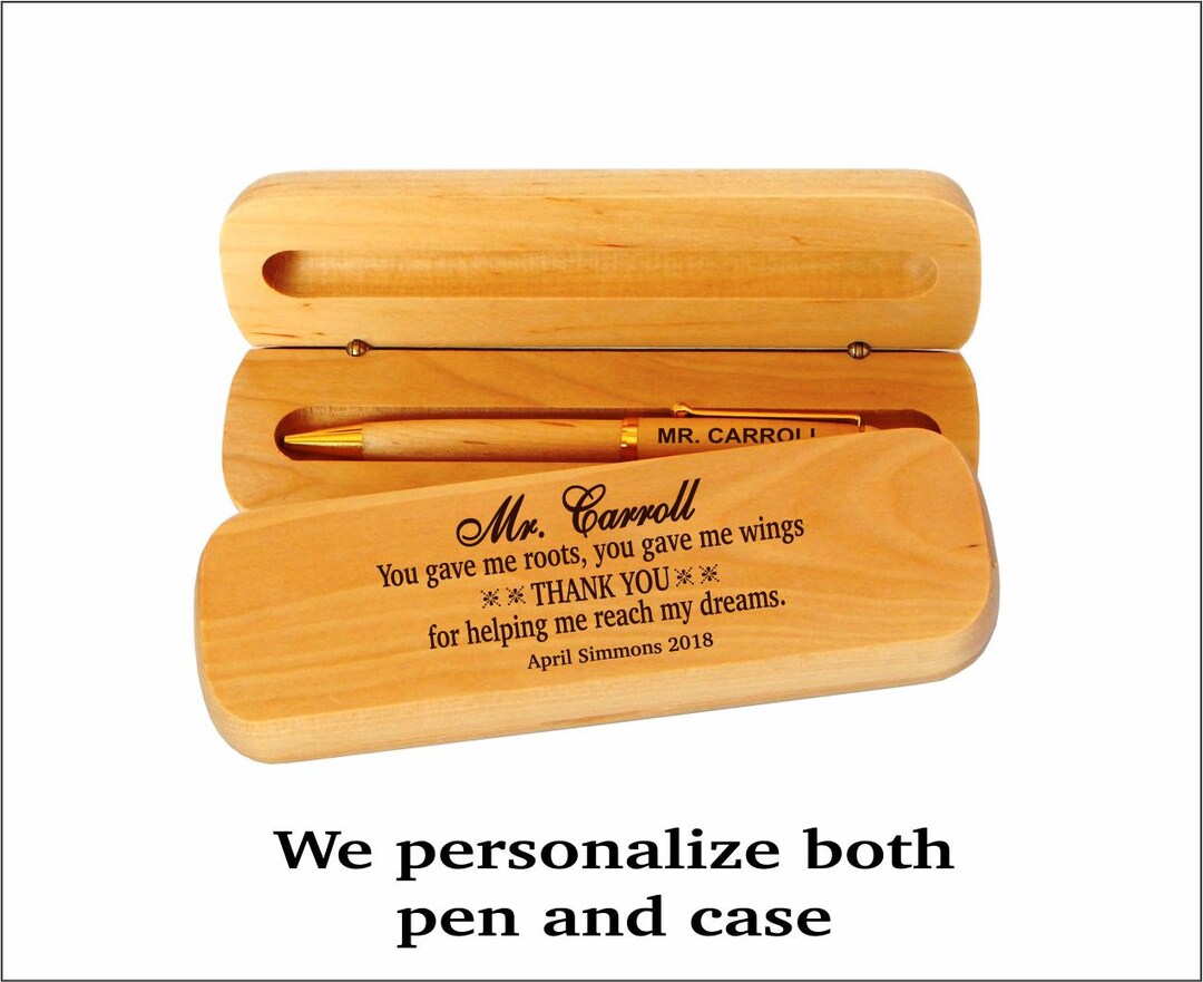 Personalized Wood Pen Set Gift for Teacher - Etsy